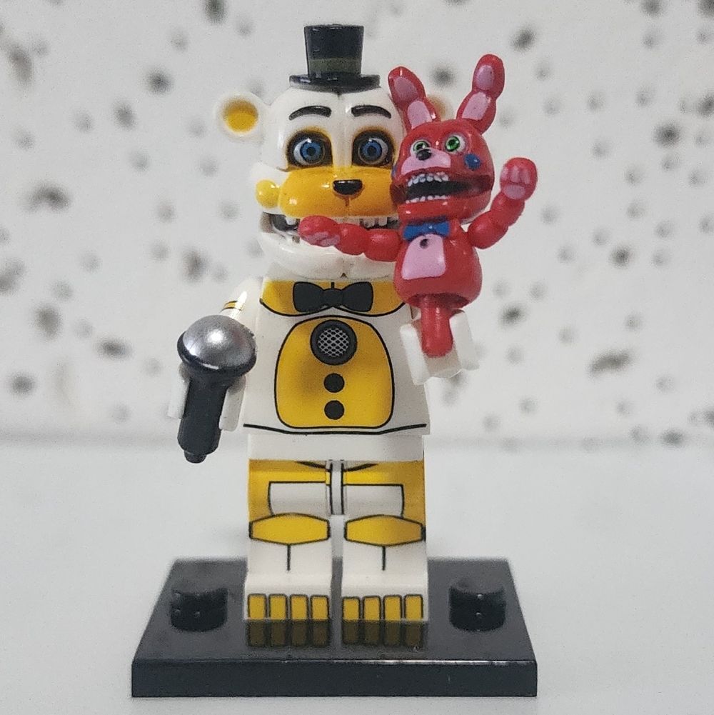 Five Nights at Freddy's Funtime Golden Freddy Custom Lego Minifigure - Picture 2 of 4